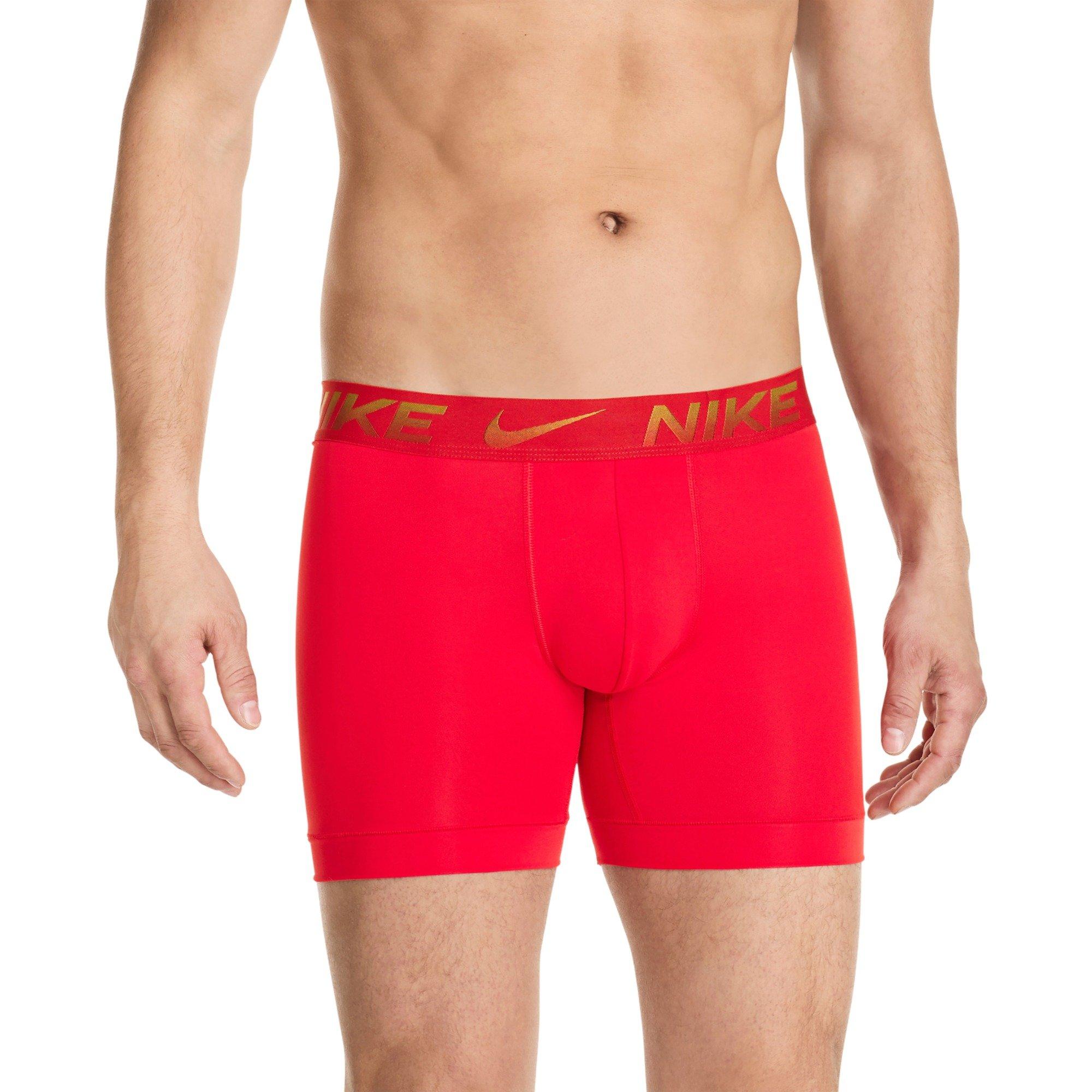 Nike Men's Essential Micro Dri-FIT Underwear (3 Pack)- Red/Black - RED/BLACK